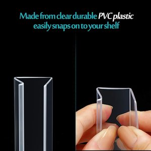 Étiquette de présentation en plastique pour supermarché, grande signalisation d'étagère avec support d'étagère à angle droit - Product Image 6