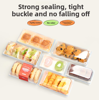 Transparent épaissi Sandwich pâtisserie rectangulaire boulangerie boîte d'emballage alimentaire Dessert gâteau rouleau Sushi boîte de papier