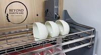Armário De Cozinha Levantar Elevador Cesta Pull-down Acessórios De Cozinha Armazenamento De Cozinha Em Aço Inoxidável 201/304 Cesta
