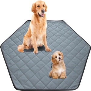 Tapis de jeu hexagonal pour animaux de compagnie, réutilisable et lavable, pour parc pour chiens et chats, tapis absorbant d'urine portable de haute qualité pour animaux de compagnie - Product Image 1