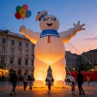 Homme guimauve gonflable géant Ghostbusters, personnage de dessin animé gonflable Ghostbusters, décoration publicitaire gonflable