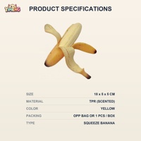 Realistiche bananen squishy toy van TPR-materiaal, stressverlichtend, zacht, simulatie fruit, knuffelbaar, schattig verjaardagscadeau voor volwassenen, aanpasbaar