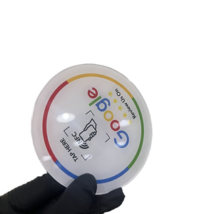 Carte NFC programmable en PVC 13,56 MHz, 504 octets, NFC215 pour réseaux sociaux, carte de visite Google Review, étanche et résistante aux intempéries - Product Image 1