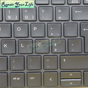 PT/Portugais noir rétro-éclairé clavier d'ordinateur portable pour HP Probook 450 <span class=keywords><strong>G3</strong></span> 450 G4 455 <span class=keywords><strong>G3</strong></span> 470 <span class=keywords><strong>G3</strong></span> SG-80660-2PA avec cadre - Product Image 2