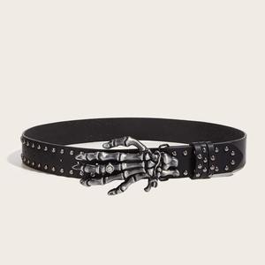 Cinturón Punk con Hebilla de Calavera Personalizada para Mujer, Cinturón Gótico de Moda 2026, Cinturón Casual para Pantalones, Venta al por Mayor - Product Image 2