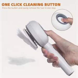 Spazzola a vapore per animali domestici <span class=keywords><strong>3</strong></span> in 1 pettine per la rimozione dei peli di animali domestici autopulente per la rimozione dei peli di gatto cane toelettatura spazzola prodotti - Product Image 4