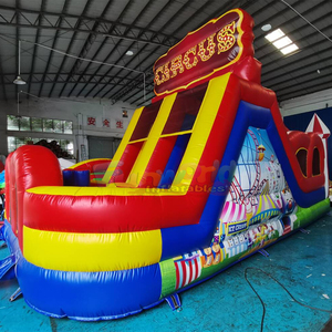 Outdoor commercial kids party chateau gonflable circus inflatable bounce house and obstacle course combo - Product Image 5