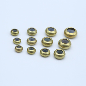Perles en cuivre pour la création de bijoux DIY, 97 modèles de perles plates sphériques de positionnement - Product Image 3