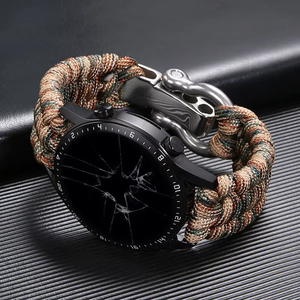 Bracelets élastiques de sport tressés à boucle en acier inoxydable en nylon extensible pour Samsung Galaxy Watch Huawei <span class=keywords><strong>Garmin</strong></span> Smart Watch - Product Image 2