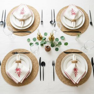 Wholesale Custom Logo <b>Linen</b> Cotton Napkins Embroidered Hemstitch <b>Cloth</b> Dinner Napkins for Hotel Restaurant Catering - Product Image 2