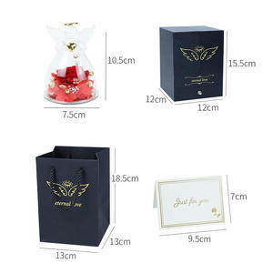 TC รูปปั้นนางฟ้าแก้วรูปกุหลาบนิรันดร์ในกล่องของขวัญวันวาเลนไทน์ของขวัญวันแม่ของขวัญกุหลาบนิรันดร์ - Product Image 5