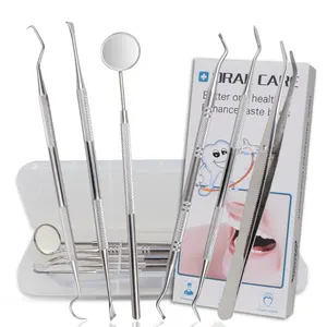 Edelstahl 6PCS Dental Tools Set Adult Oral Dental Hygiene Set mit Zahn pinzette