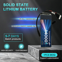 Batterie lithium-silicium-carbone NMC semi-solide rechargeable 330 Wh/kg 6S 12S 14S 18S 24S 14000 mAh pour drones UAV de grande taille et longue autonomie
