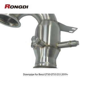 ท่อดาวน์ไปป์สแตนเลส 304 สำหรับ Mercedes-Benz AMG GT53/GT50/E53 M256 3.0T ปี 2020-2023 ท่อไอเสียแบบขัดเงา - Product Image 6