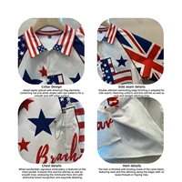 Chemise à manches courtes pour homme, imprimé drapeau américain et britannique, motif croix et étoile, streetwear, tenue décontractée d'été, look haut de gamme