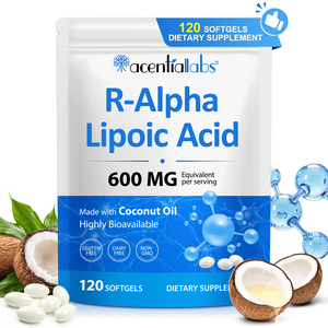 Integratore Alimentare Acentiallabs, Capsule di Acido R-Alfa Lipoico ad Alta Potenza con Olio di Cocco per la Produzione di Energia Cellulare - Product Image 1