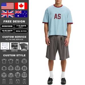 เสื้อยืดคอกลมแขนยาวลำลองสำหรับผู้ชาย KingSen OEM สีบล็อก ผ้าฝ้าย 100% 250 กรัม พิมพ์ลายด้วยเทคนิคซิลค์สกรีน ล้างสีแบบแอซิดวอช - Product Image 2