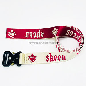 Cinturón de lona con hebilla de Metal de liberación rápida grueso de camuflaje personalizado de fábrica para hombre, cinturón táctico de nailon para exteriores, cinturón de esquí Jacquard - Product Image 1