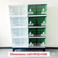 Jaula de Cría de Aves Sencilla y Sólida Personalizable KWS, de Acero y PP, Multicapa, Móvil, Modular, Expandible, de Gran Capacidad