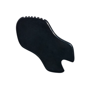 Tabla de Gua Sha en Forma de U de Piedra Bian Natural con Borde Dentado, Herramienta para Alivio Muscular - Product Image 3