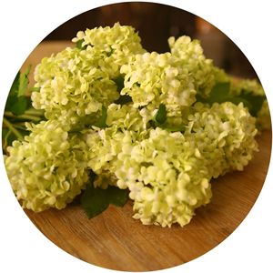 Ramo Artificiale di <span class=keywords><strong>Viburno</strong></span> e Ortensia a 3 Teste, Sfera di Neve, Fiore in Seta di Alta Qualità per Decorazioni Casa, Matrimoni, Ringraziamento, Halloween - Product Image 6