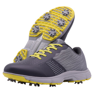 Chaussures de golf respirantes et imperméables, baskets de golf à lacets avec empeigne en maille, chaussures de golf toutes saisons - Product Image 5