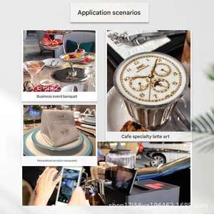 Commercial Hotel <b>Coffee</b> Shop Household Use Portable Programmable French Edibl Printer Brew System Spanish EU Plug Espresso - Product Image 3