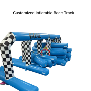 Pista de Carreras Inflable de PVC Personalizada para Interiores/Exteriores y Juegos de Autos de Choque para Niños en Parques de Trampolín - Product Image 1