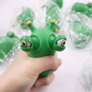 Creative Vegetable Worm Googly Eye Toy Decompression Artifact Pinch Music Decompression Vent Toys - Product Image 5