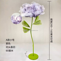 Fait à la main automatique ouvrir et fermer fête décorations de mariage toile de fond artificielle grand organza géant fleur mobile pour la décoration