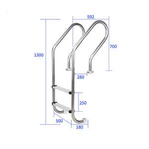 <span class=keywords><strong>Échelle</strong></span> de <span class=keywords><strong>piscine</strong></span> antidérapante à 2 pédales en acier inoxydable personnalisable <span class=keywords><strong>pour</strong></span> piscines - Product Image 1