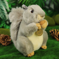 Peluche réaliste d'écureuil en gros, adorable jouet pour enfants, cadeau d'anniversaire