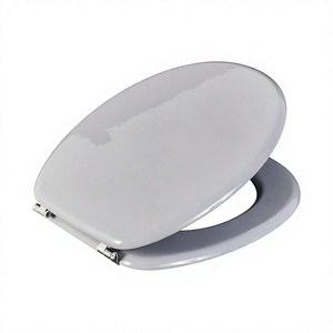 Tapa de inodoro redonda de plástico moderna antideslizante con cierre lento y frente abierto, placa amortiguadora para baño, modelo 019, China Hebei - Product Image 4