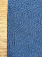 Tissu Jacquard Chenille Bleu Marine 100% Polyester à Motif Tribal pour Rideaux, Canapés, Majlis, Textile de Maison de Luxe