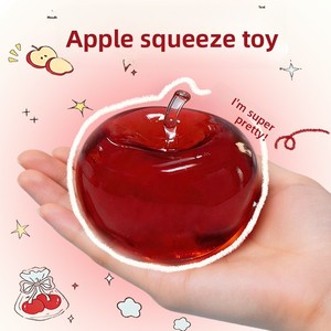 Jouet à presser en plastique rouge Vaseline en forme de <span class=keywords><strong>grosse</strong></span> pomme – Anti-stress, pour soulager <span class=keywords><strong>la</strong></span> colère, à récupération lente - Product Image 1