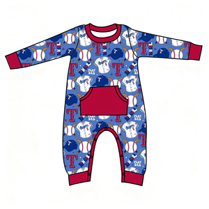 Herfst Winter Baby Meisjes Jongens Kleding Bamboe Slaper Overall Kersttruck Boom Lange Mouw Peuter Jongens Zak Jumpsuit - Product Image 4