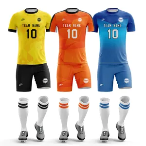 Großhandel Mode gedruckt Sublimated Full Set Fußball uniform Custom Plus Size 5xl Männer Hochwertiges Fußball trikot - Product Image 1
