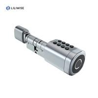 Liliwise Vingerafdruk Verstelbare Euro Cilinder Slot App Sleutel Ic Kaart Vingerafdruk Europese Smart Lock Voor Pen Slimme Deursloten