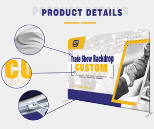 Manufacturer Wholesale Custom Portable 10ft 20ft Outdoor Polyester Fabric Backdrop Wall Display Pop Event <b>Trade</b> <b>Shows</b> <b>Equipment</b> - Product Image 3