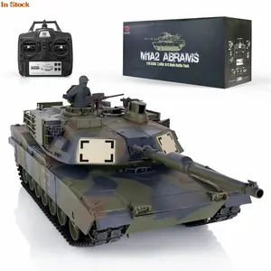 Heng panjang 1/16 skala 7.0 plastik M1A2 Abrams barel Recoil 3918 RC tangki dengan baterai Radio Charger BB tembak mainan tentara anak laki-laki