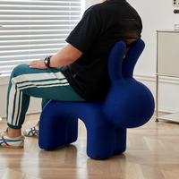 Canapé de relaxation créatif pour enfants, motif lapin elfe de dessin animé, pour intérieur, balcon, salon, banc à chaussures décontracté, chaise d'appoint design