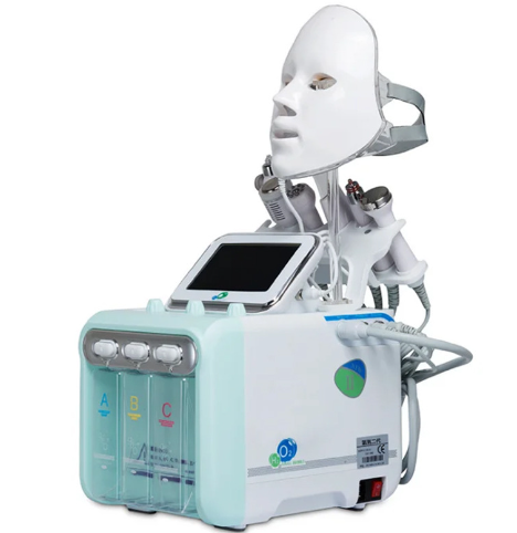 Desktop 7-in-1 Multi-Function Whitening Skin Rejuvenation Pore Cleaner Oxygen Facial Machine Nose & Head Care US/UK/EU/ZA