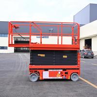 Plataforma Elevadora de Tijera Eléctrica Autopropulsada Industrial, Certificación CE ISO, Altura de Trabajo de 6 m, Elevador para Terrenos Difíciles para Camiones, Remolques y Almacenes