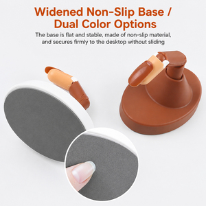 Dedo Mecánico Articulado Flexible con Base Antideslizante, 100 Uds. de Puntas de Uñas de Silicona Reemplazables, Herramienta de Práctica para Arte de Uñas - Product Image 4
