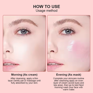 OEM ODM personalizado brillante crema <span class=keywords><strong>facial</strong></span> aclarante durante la noche Colágeno Hidrolizado niacinamida crema de gelatina de colágeno hidratante - Product Image 5