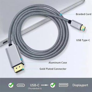 <span class=keywords><strong>Cable</strong></span> adaptador <span class=keywords><strong>USB</strong></span> <span class=keywords><strong>C</strong></span> a <span class=keywords><strong>DisplayPort</strong></span> unidireccional tipo <span class=keywords><strong>C</strong></span> a DP 1,4 8K <span class=keywords><strong>Cable</strong></span> de pantalla Compatible con Thunderbolt3 para computadora portátil - Product Image 6