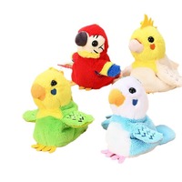 Oiseau électronique chat taquiner jouet coloré perroquet jouet danse oiseaux en peluche battement oiseau jouet chats