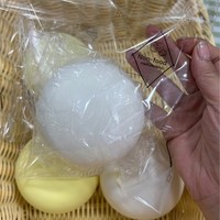 Jouet anti-stress en polyuréthane souple et moelleux, au toucher laiteux, en forme de chignon, jaune et blanc, à récupération lente, article le plus vendu, en sachet