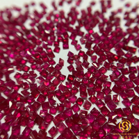 1.3 mm-1.7 MM merah Ruby grosir 5A persegi potongan Putri, merah darah gelap Ruby, harga dengan batu safir.
