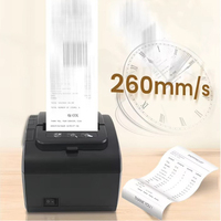 Impresora de Recibos POS de Alta Velocidad de 3 Pulgadas con Cortador Automático, Impresora de Facturas de 80 mm con USB, Serial, LAN, Bluetooth y Wifi para Restaurantes y Cocinas